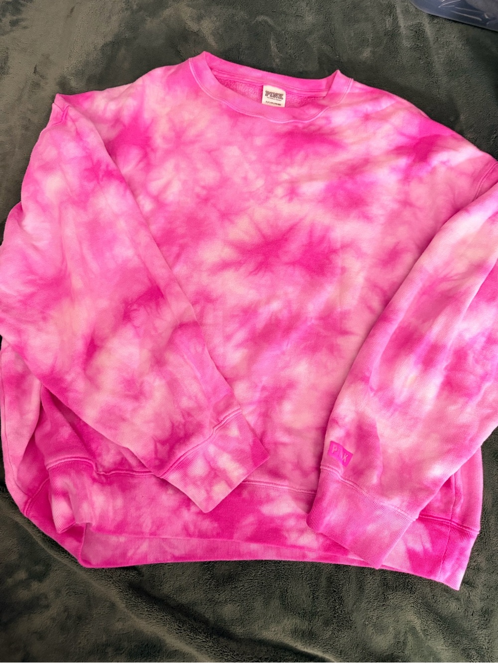 Pink VS Tie-Dye Women’s Crewneck Sweater